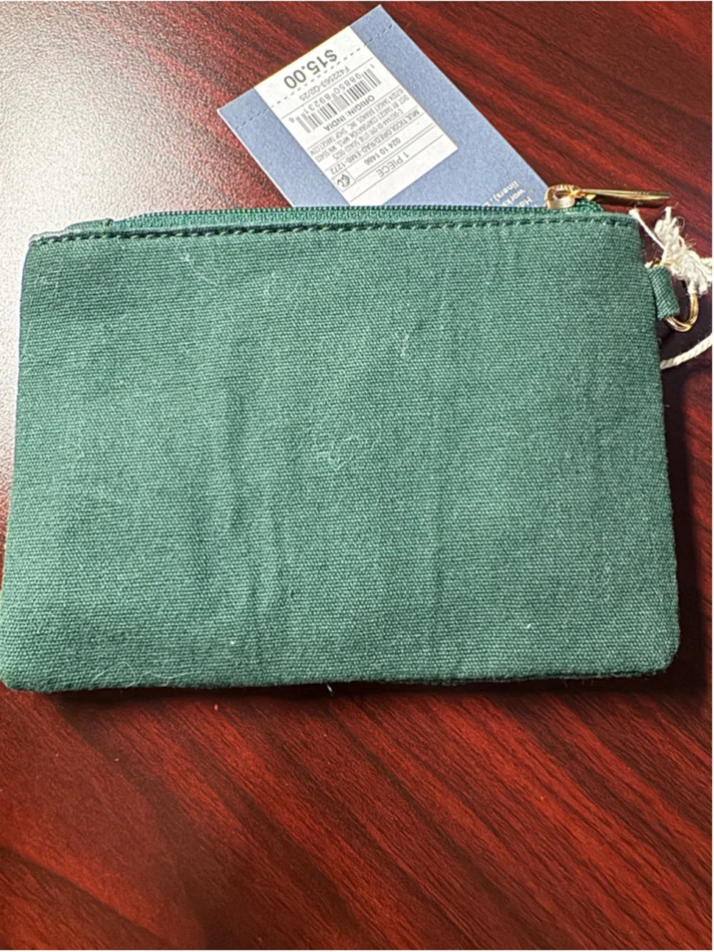 Universal Thread Go Sports Green Beaded Zip Pouch NWT